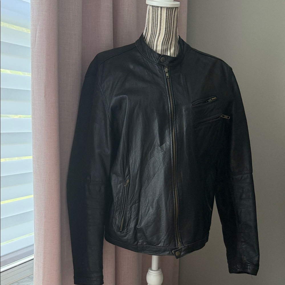 Men's Black Leather Jacket